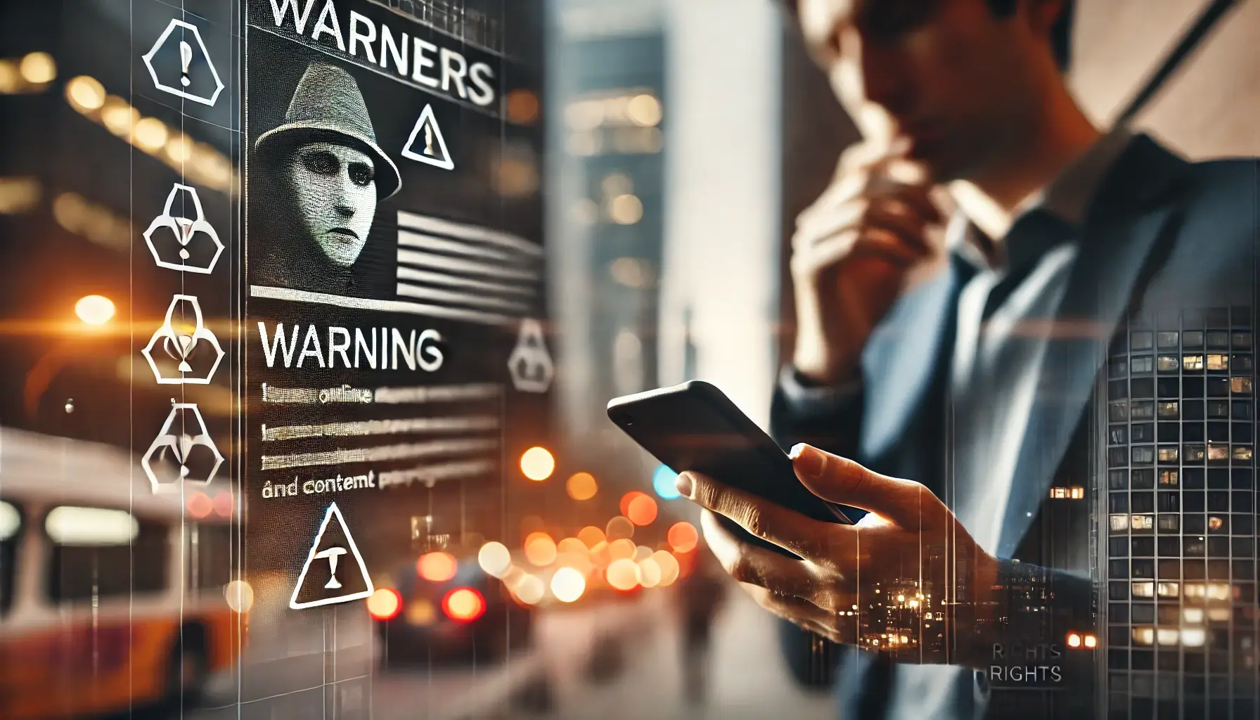 スマホを見る男性